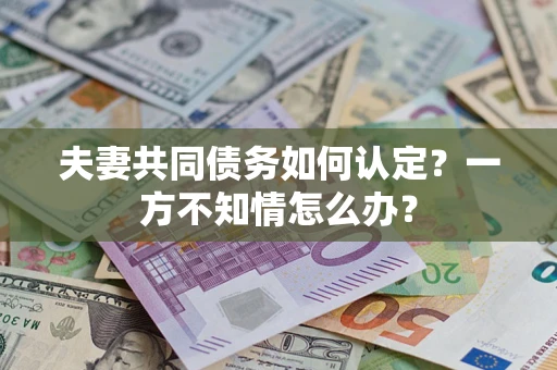 北京夫妻共同债务如何认定？一方不知情怎么办？