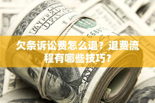 北京欠条诉讼费怎么退？退费流程有哪些技巧？