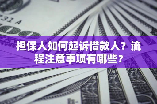北京担保人如何起诉借款人？流程注意事项有哪些？